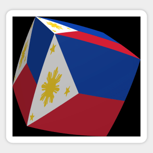 Philippines Flag cubed. Sticker